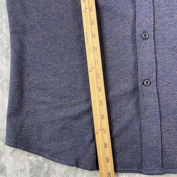 Cremieux Shacket Flannel Shirt Mens Medium Casual Long Sleeve Soft Preppy - Picture 8 of 11